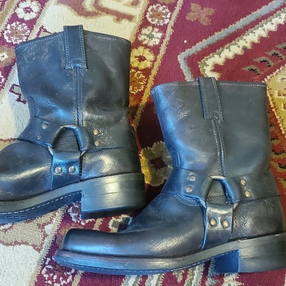 FRYE MENS 8R HARNESS BROWN CHOCOLATE LEATHER BOOTS Mens size 8.5 - Motorcycle - Picture 3 of 9